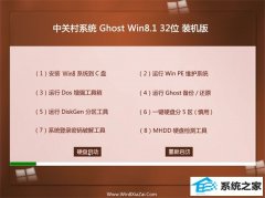 中关村Win8.1 内部装机版32位 2022.10